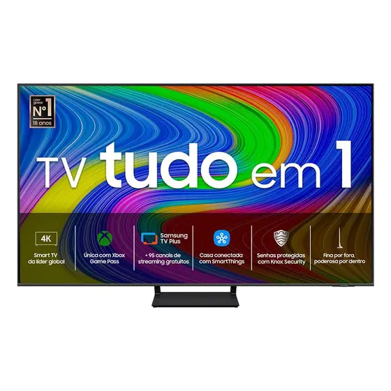 Samsung Smart TV 55" QLED 4K Q65D 2024, Modo Game, Tela sem limites, Design slim, Visual livre de cabos, Alexa built in